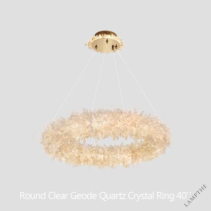 Kandice Round Rock Crystal Chandelier 24", 32", 40", 47"