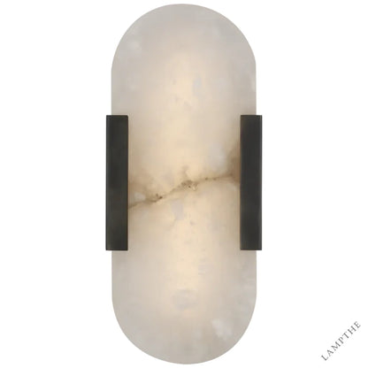 Kevin Koltin Melange Elongated Alabaster Wall Sconce Kevinstudiolives Black H 13.8''