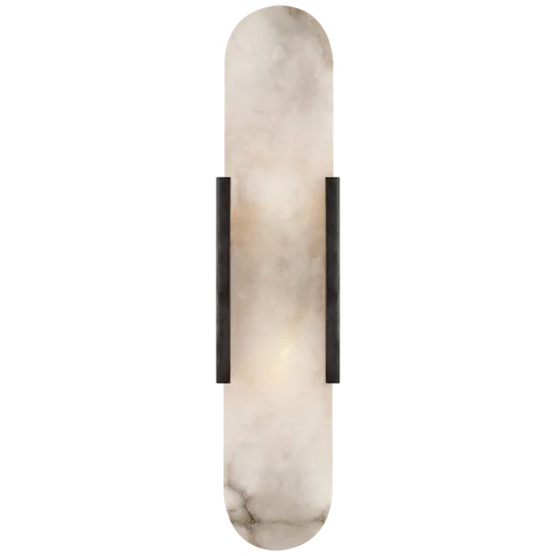 Kevin Koltin Melange Elongated Alabaster Wall Sconce Kevinstudiolives Black H 20''
