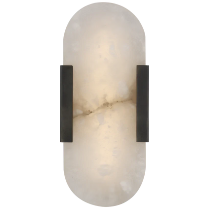 Kevin Koltin Melange Elongated Alabaster Wall Sconce Kevinstudiolives Black H 13.8''