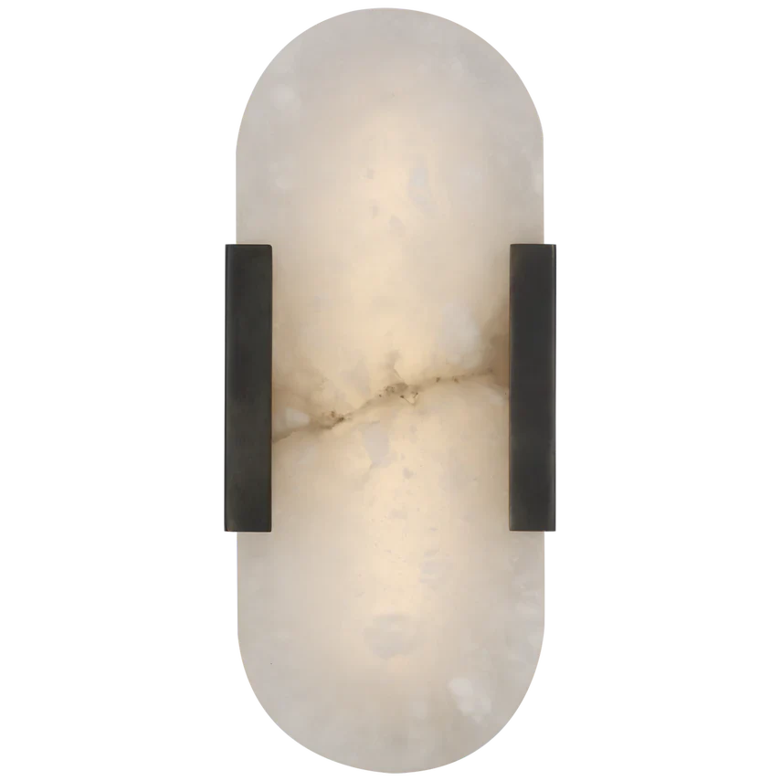 Kevin Koltin Melange Elongated Alabaster Wall Sconce Kevinstudiolives Black H 13.8''