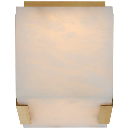 Alabaster Square Flush Mount Wall Sconce Lamp 6"H