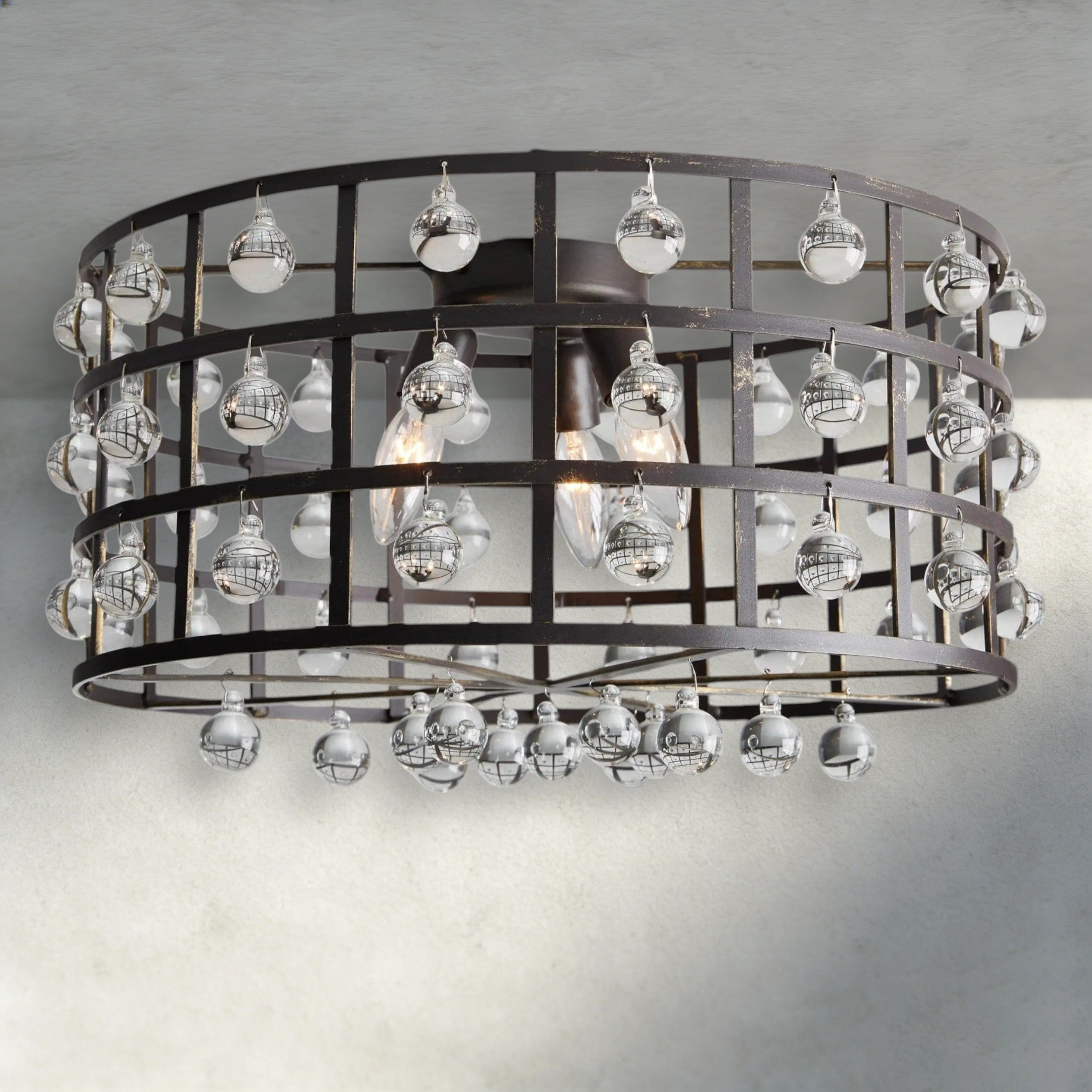 La Cage Flush Mount in Bronze