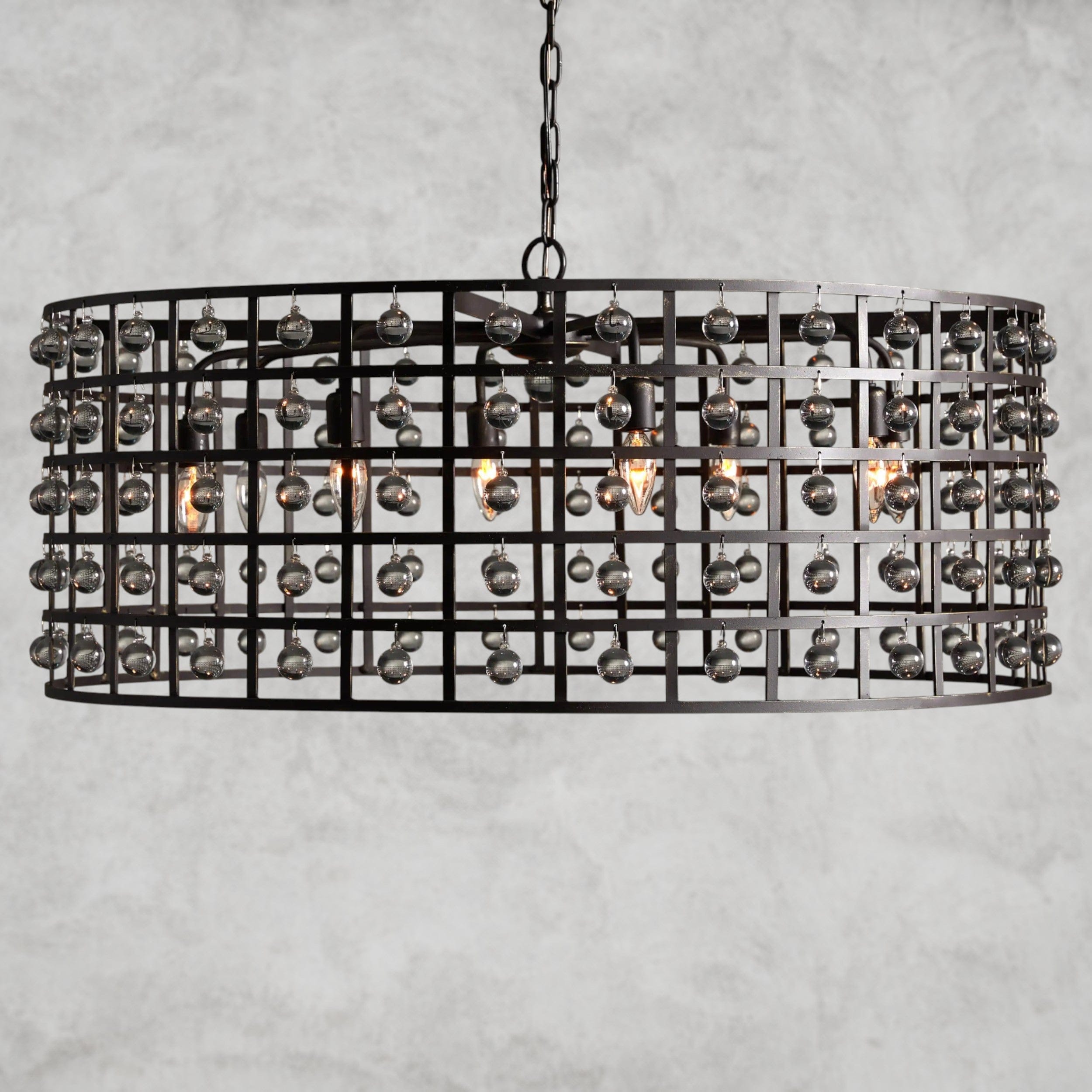 8" / Bronze La Cage Round Chandelier 6", 8", 12"