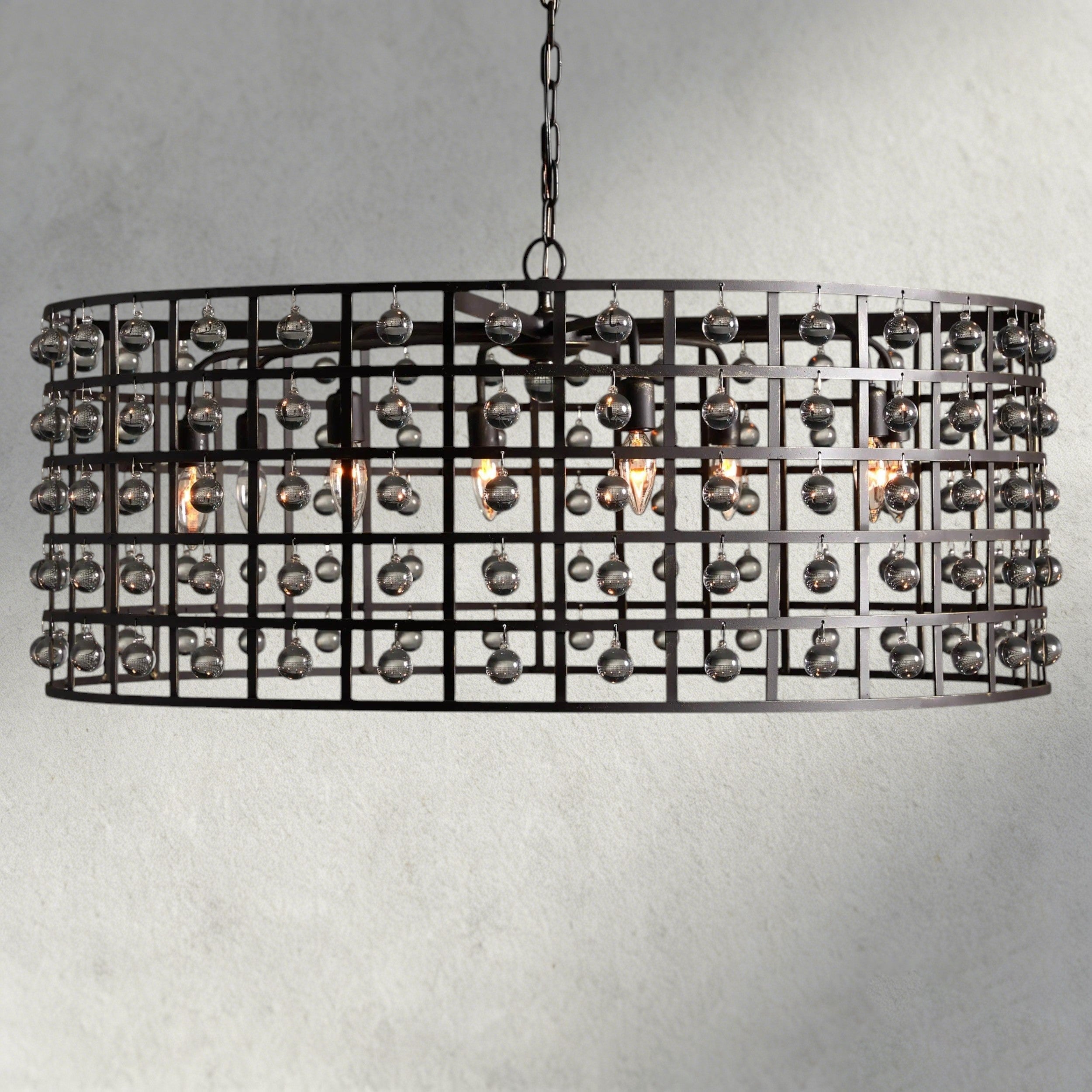 8" / Bronze La Cage Round Chandelier 6", 8", 12"