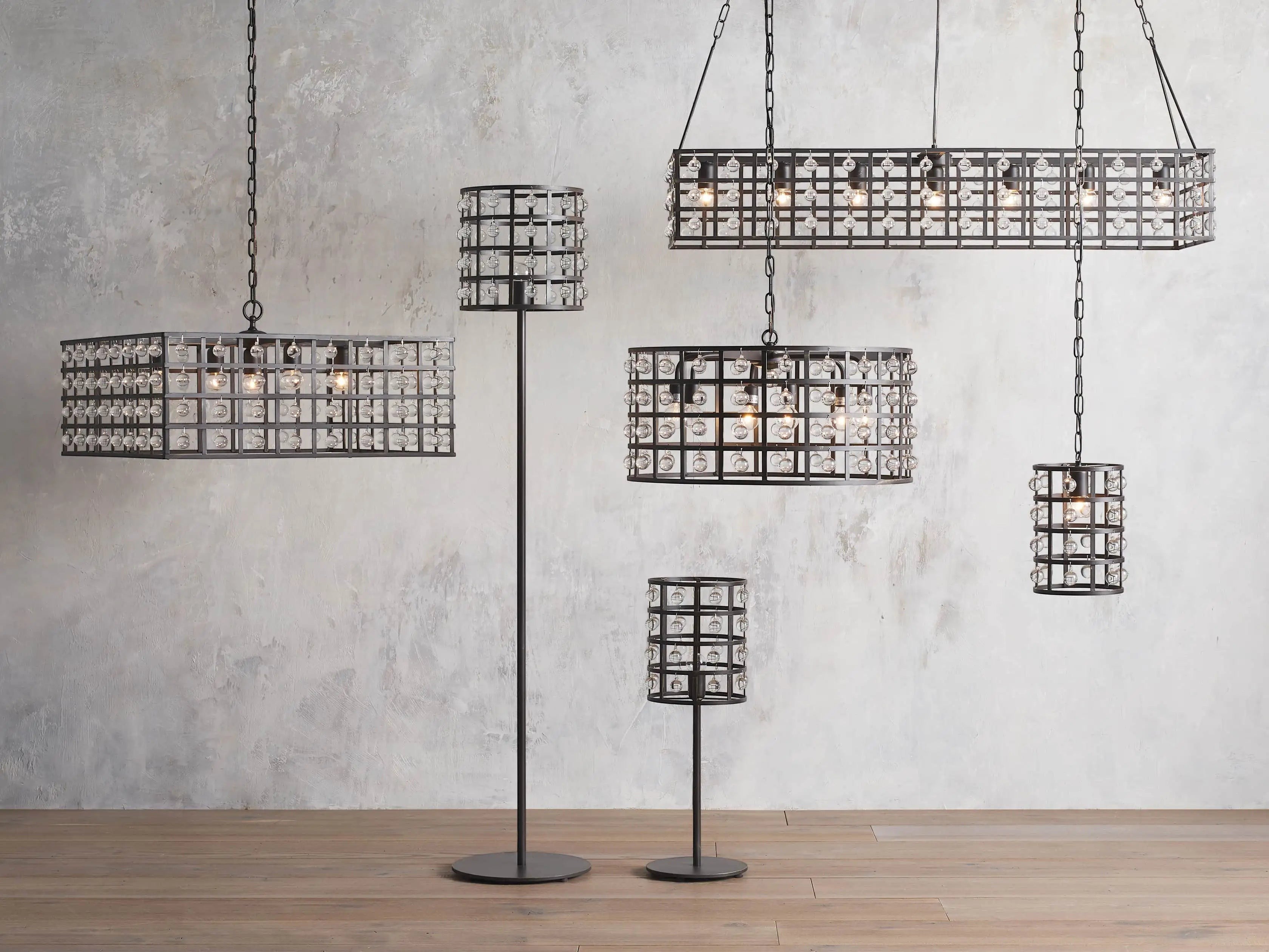 La Cage Round Chandelier 6", 8", 12"