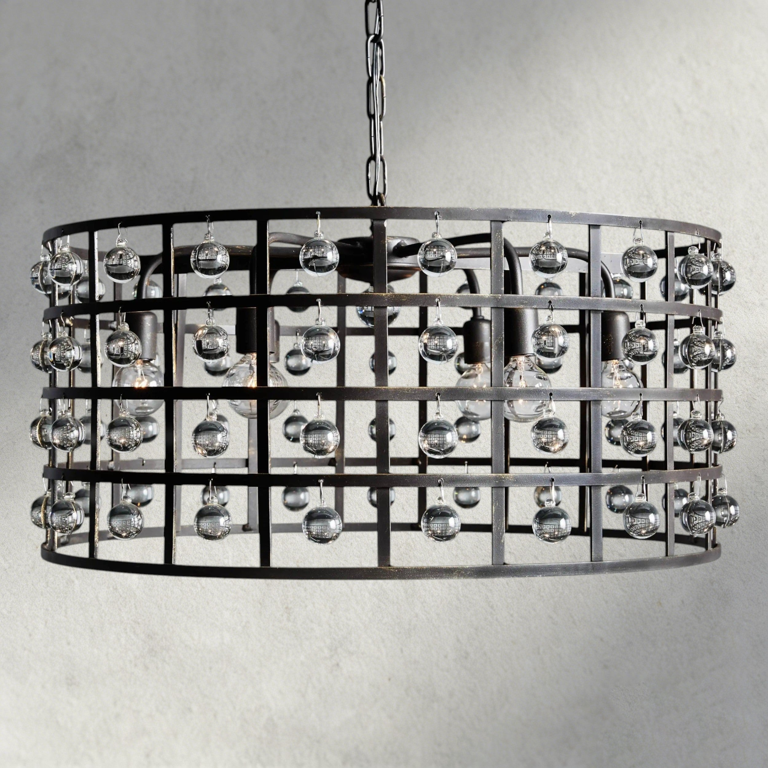 6" / Bronze La Cage Round Chandelier 6", 8", 12"