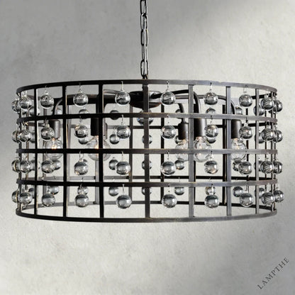 6" / Bronze La Cage Round Chandelier 6", 8", 12"