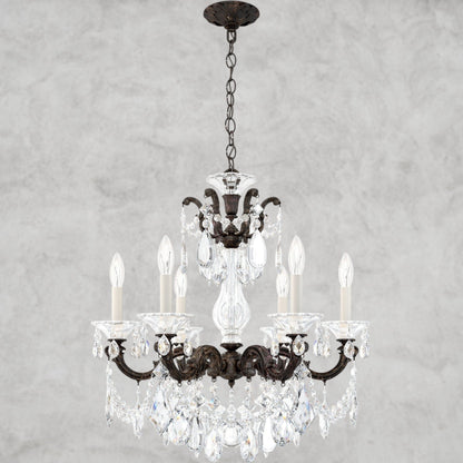 Heirloom Bronze / Clear Heritage Crystal La Scala Chandelier 23"