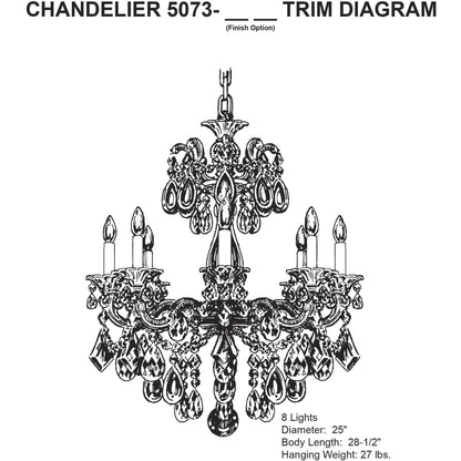 La Scala Chandelier 25"