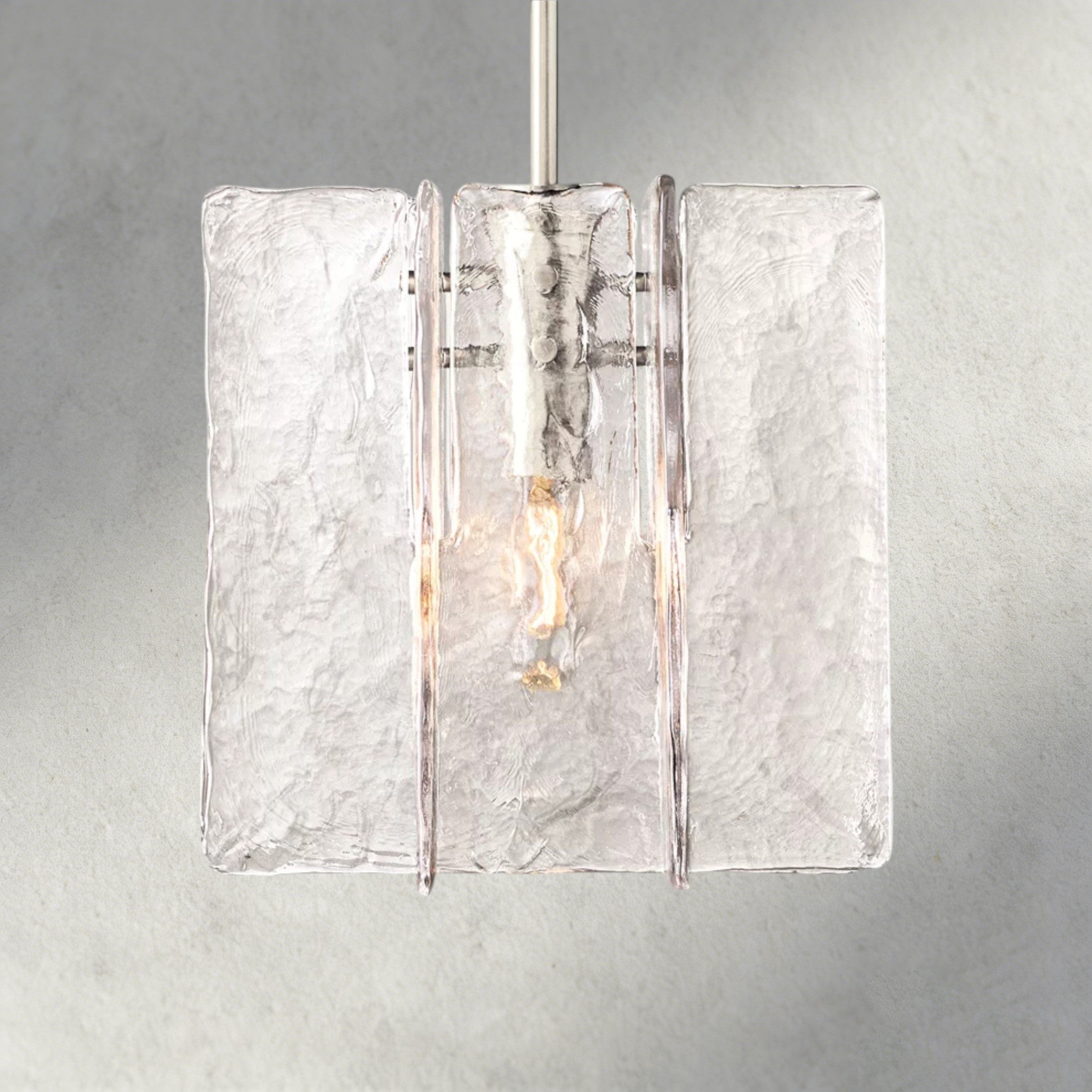 Nickle Lattice Clear Glass Pendant