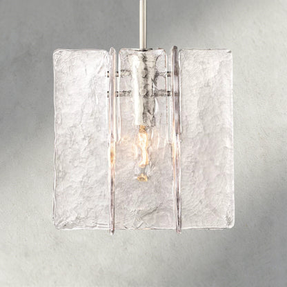 Nickle Lattice Clear Glass Pendant
