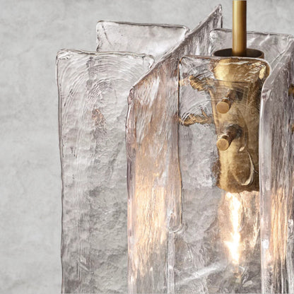 Lattice Clear Glass Pendant