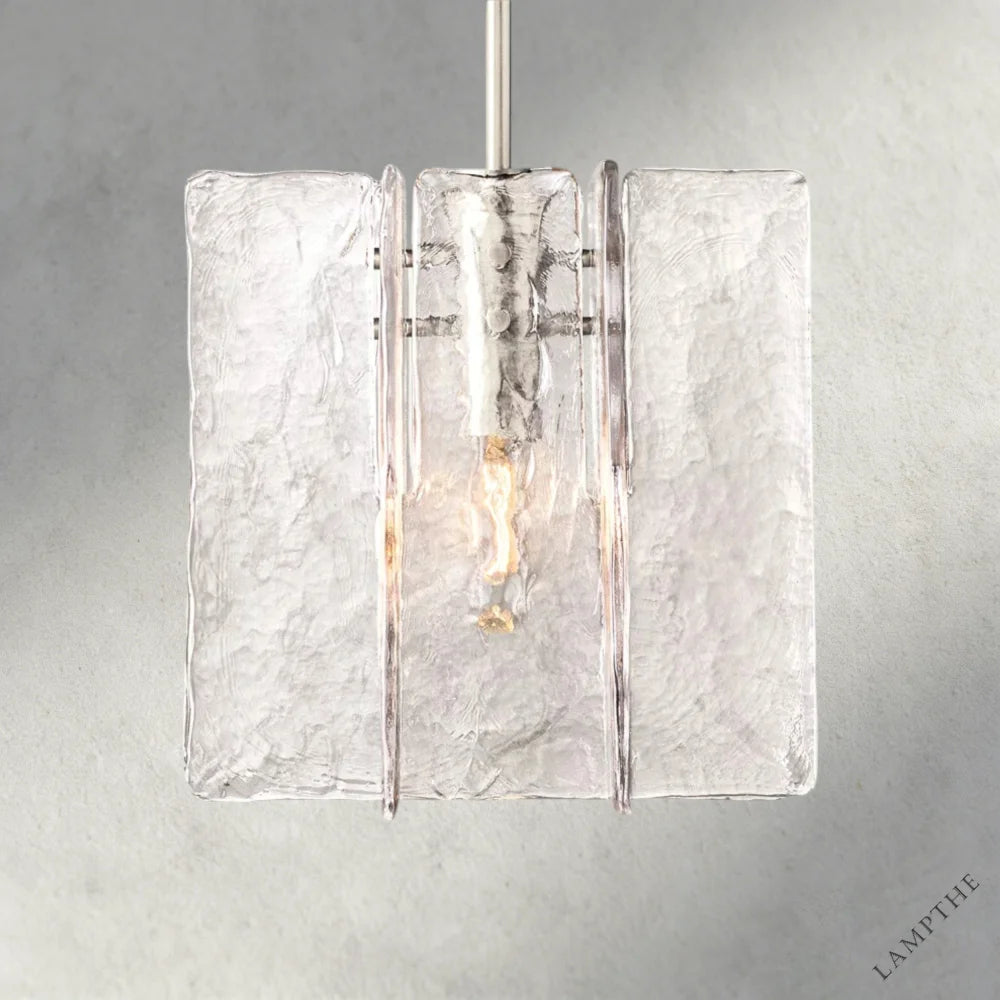Nickle Lattice Clear Glass Pendant