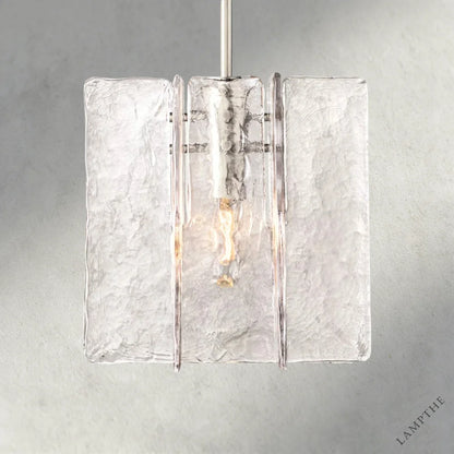 Nickle Lattice Clear Glass Pendant