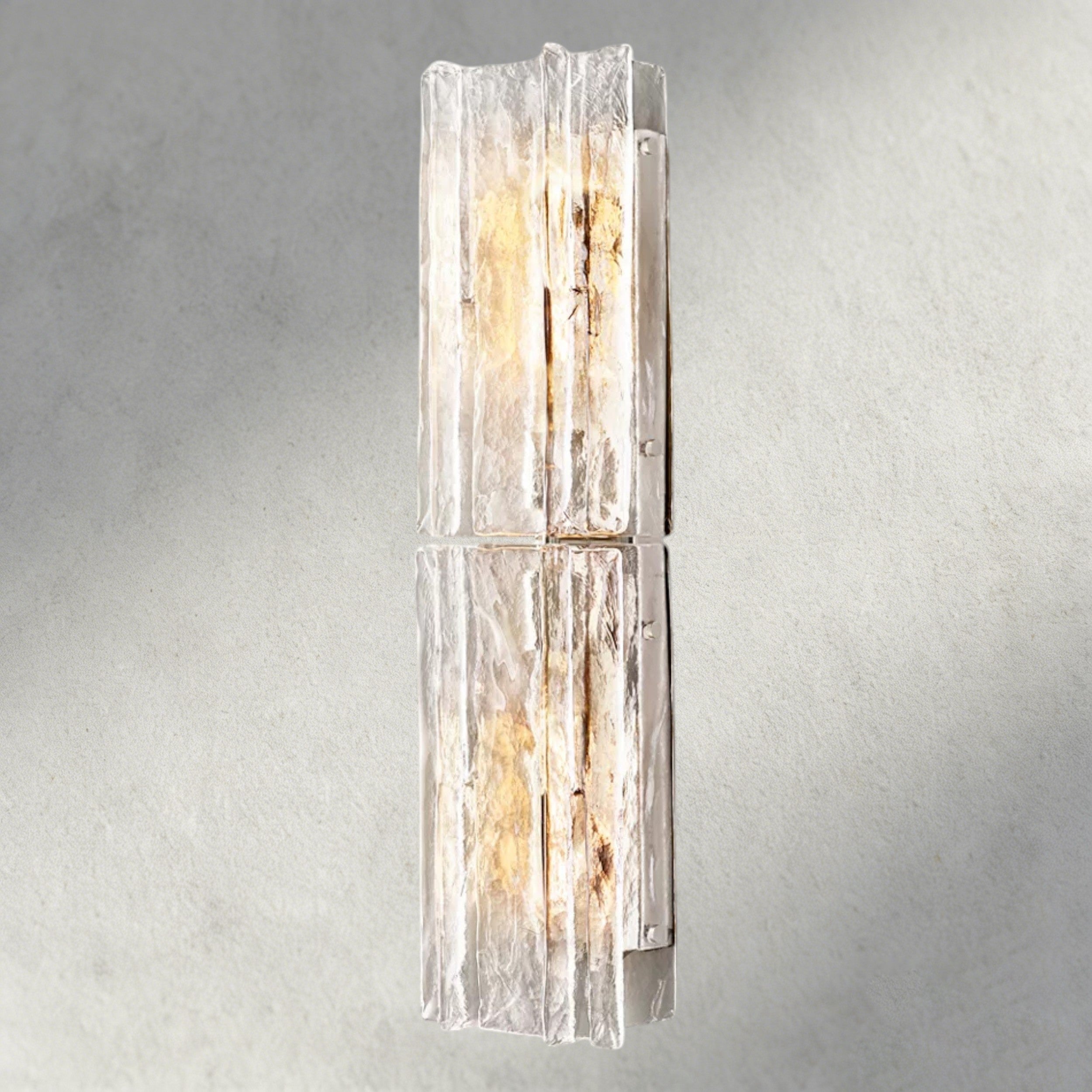 30" / Nickle Lattice Clear Glass Sconce 15", 30"
