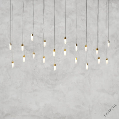 125" H x 60" Wx20.75" D Leo Chandelier-20 Drop Rectangle