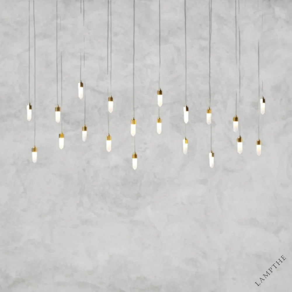 53.75" Hx 60" W x 20.75" D Leo Chandelier-20 Drop Rectangle