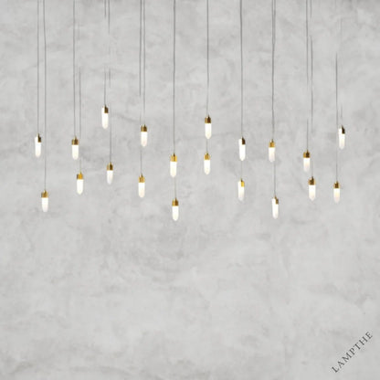53.75" Hx 60" W x 20.75" D Leo Chandelier-20 Drop Rectangle