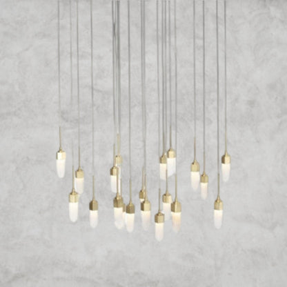 61.5" Hx25.75" Wx25.75"D Leo Chandelier-20 Drop Round