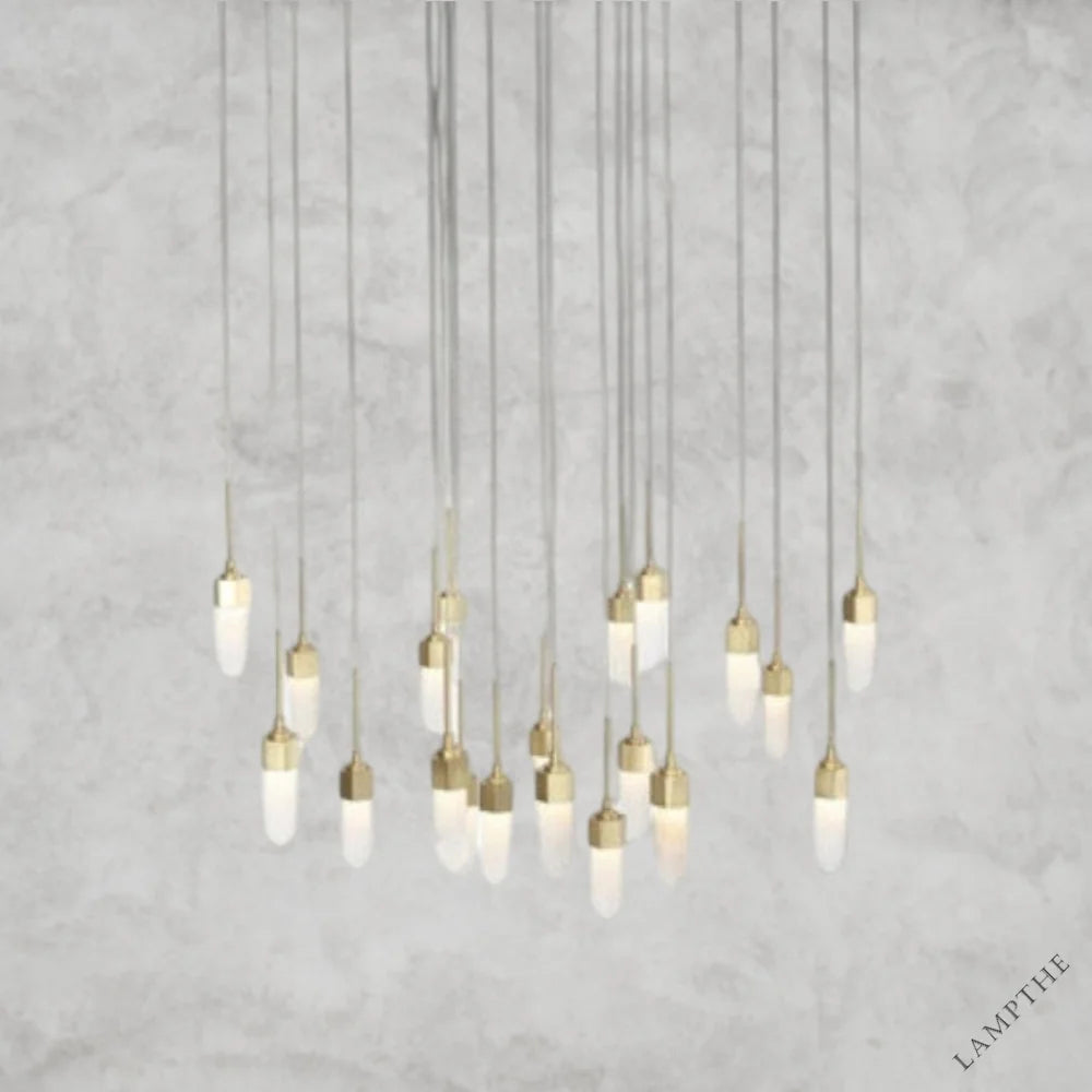61.5" Hx25.75" Wx25.75"D Leo Chandelier-20 Drop Round
