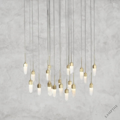 61.5" Hx25.75" Wx25.75"D Leo Chandelier-20 Drop Round