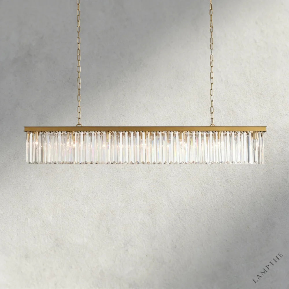 60" / Brass Leyland Rectangular Chandelier 60", 71.5"