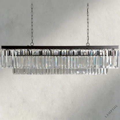 Bronze Leyland Tiered Rectangular Chandelier