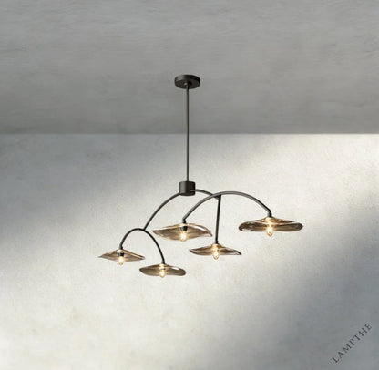 Lily Smoke Glass Linear Chandelier