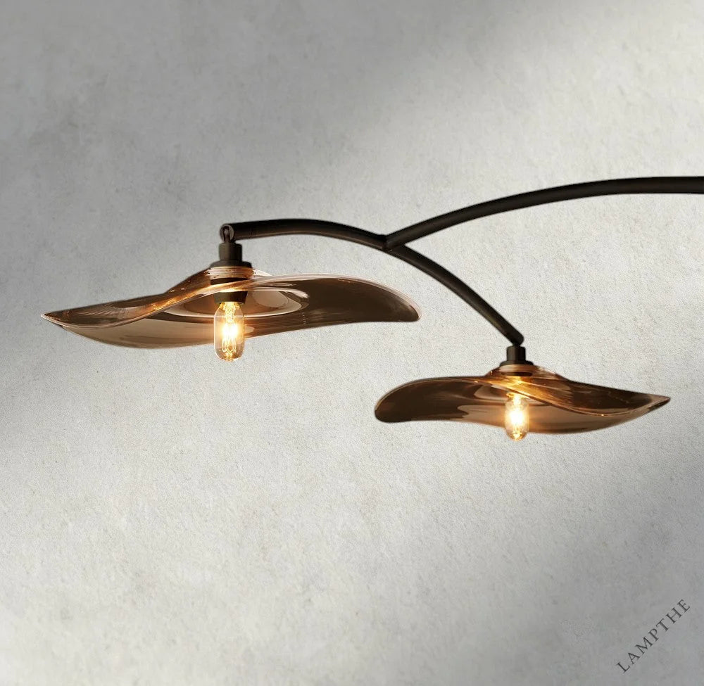 Lily Smoke Glass Linear Chandelier