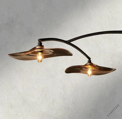 Lily Smoke Glass Linear Chandelier
