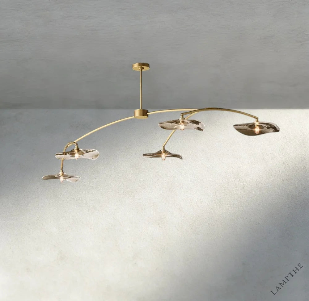 Lily Smoke Glass Linear Chandelier
