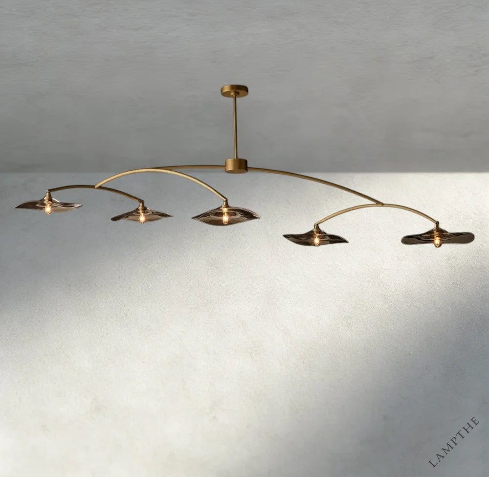 Lily Smoke Glass Linear Chandelier