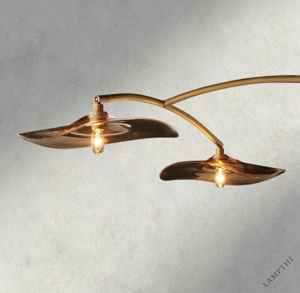 Lily Smoke Glass Linear Chandelier