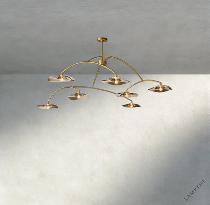 Lily Smoke Glass Round Chandelier