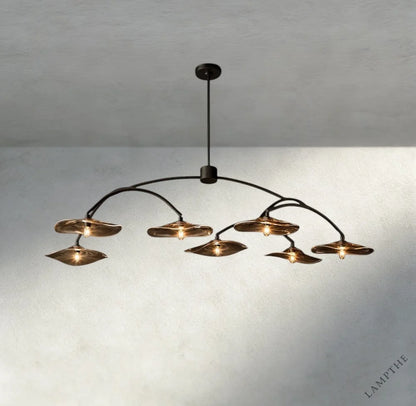 Lily Smoke Glass Round Chandelier