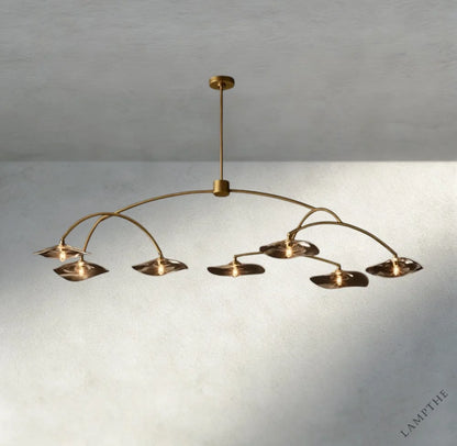 Lily Smoke Glass Round Chandelier
