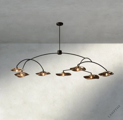 Lily Smoke Glass Round Chandelier