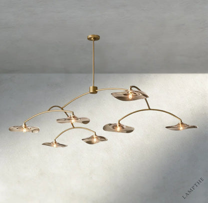 Lily Smoke Glass Round Chandelier