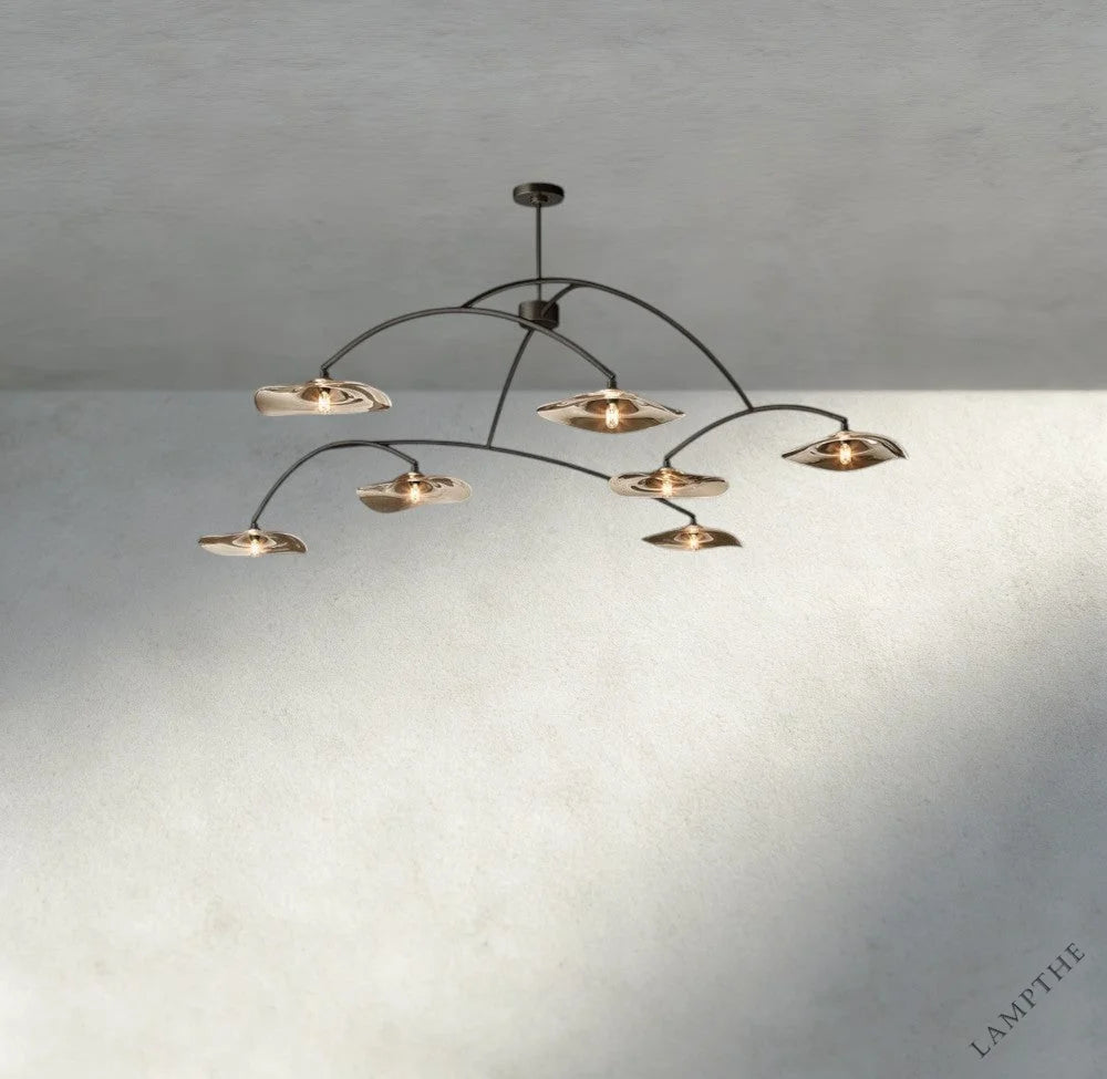 Lily Smoke Glass Round Chandelier