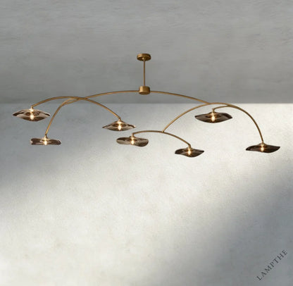 Lily Smoke Glass Round Chandelier