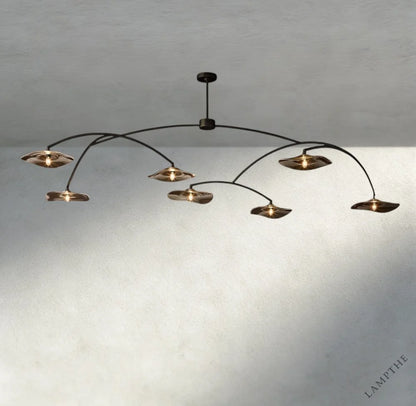 Lily Smoke Glass Round Chandelier
