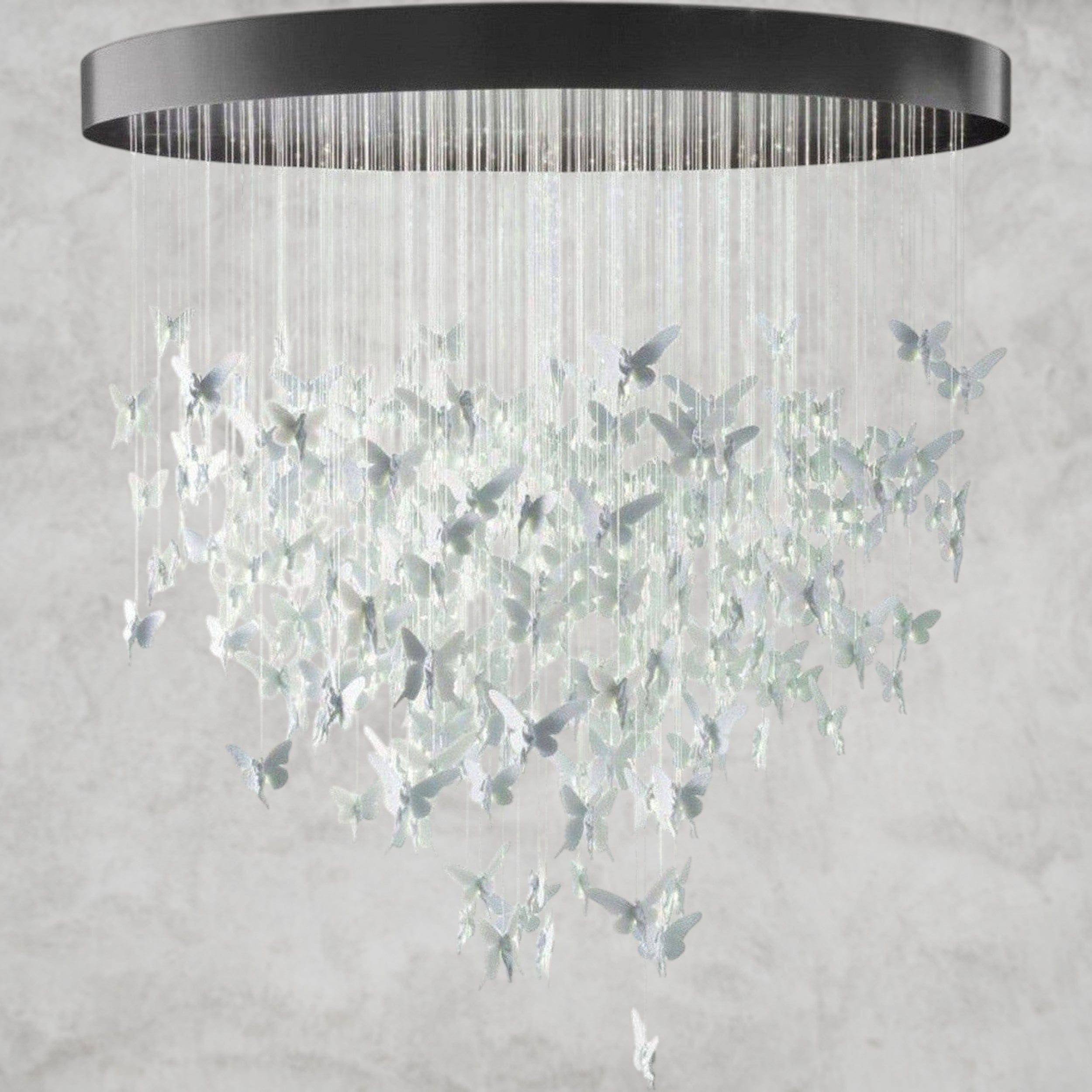 White Lladro Niagara Chandelier 78"