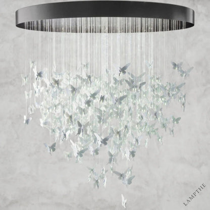White Lladro Niagara Chandelier 78"