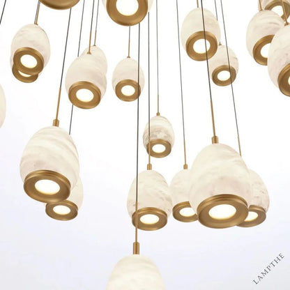 Lucidate Alabaster Round LED Chandelier