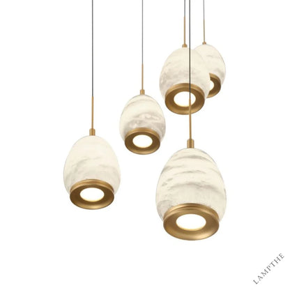 Lucidate Alabaster Round LED Chandelier
