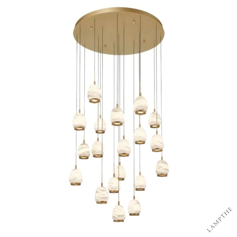 Lucidate Alabaster Round LED Chandelier
