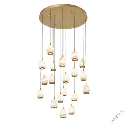Lucidate Alabaster Round LED Chandelier
