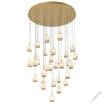 Lucidate Alabaster Round LED Chandelier