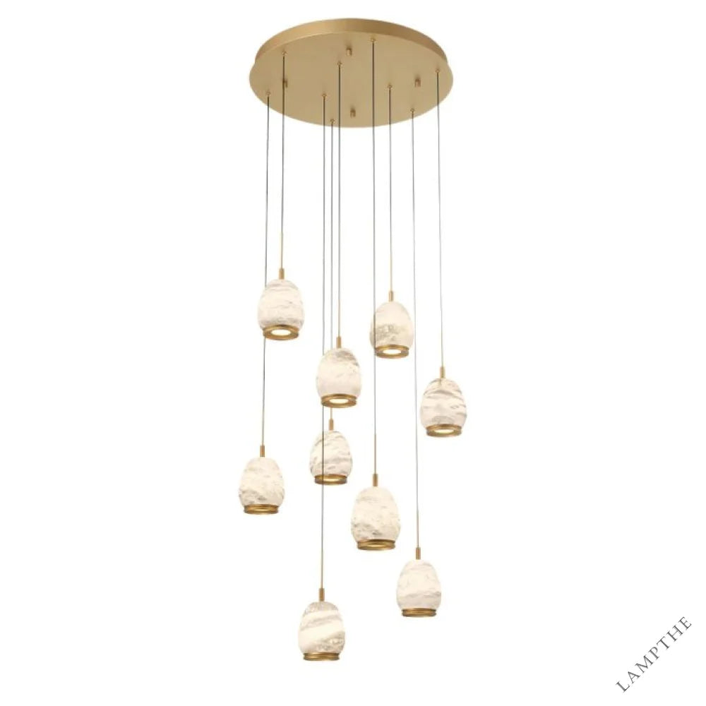 Lucidate Alabaster Round LED Chandelier
